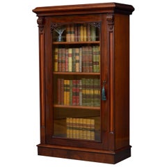 Antique Slim Victorian Mahogany Bookcase