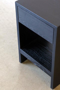 Slim Wooden Bedside Cabinet with Drawer and Shelf