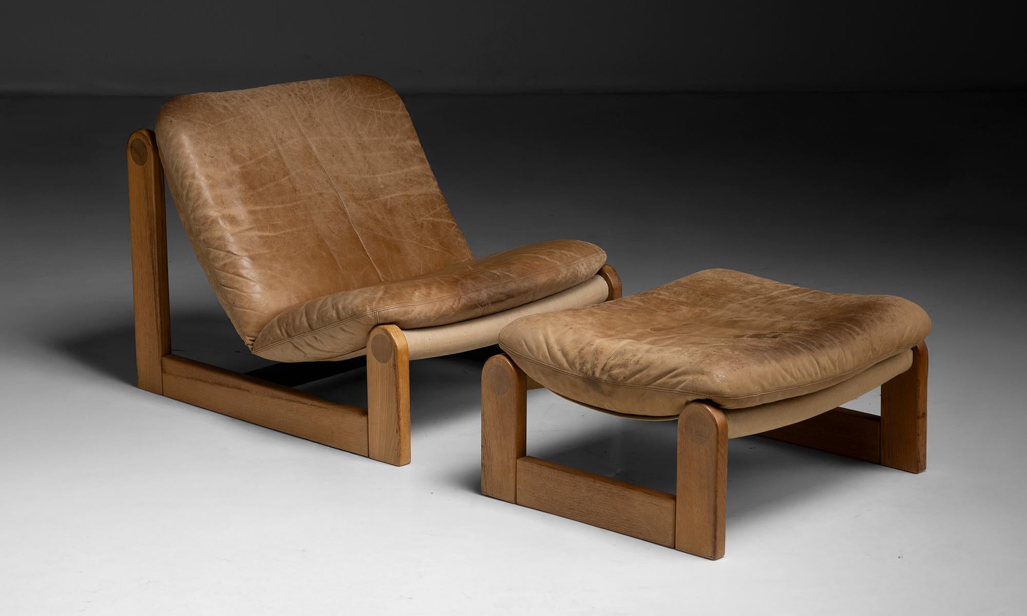 Silla Sling y Otomana, Francia circa 1970 en venta 1