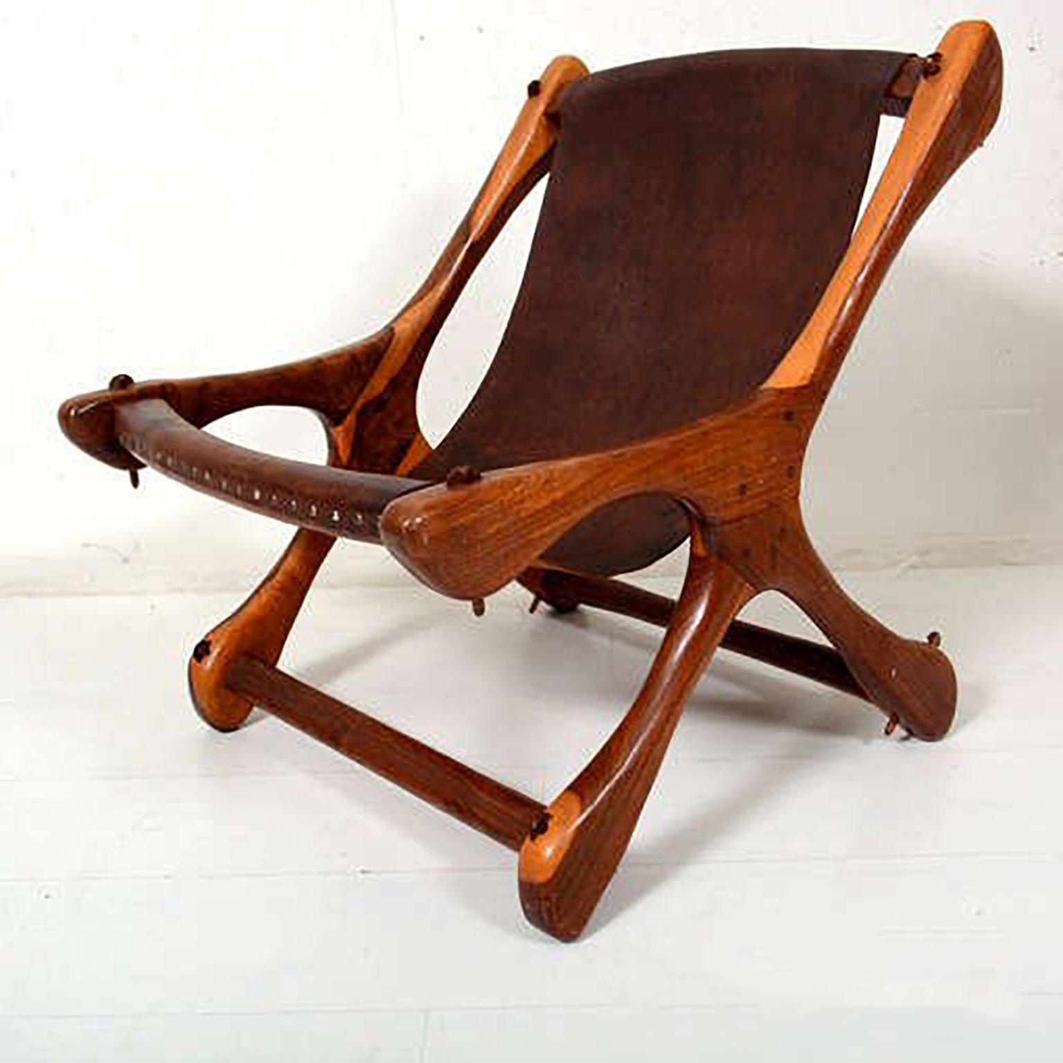 Mid-Century Modern Sling Chair Attributed to Don Shoemaker
