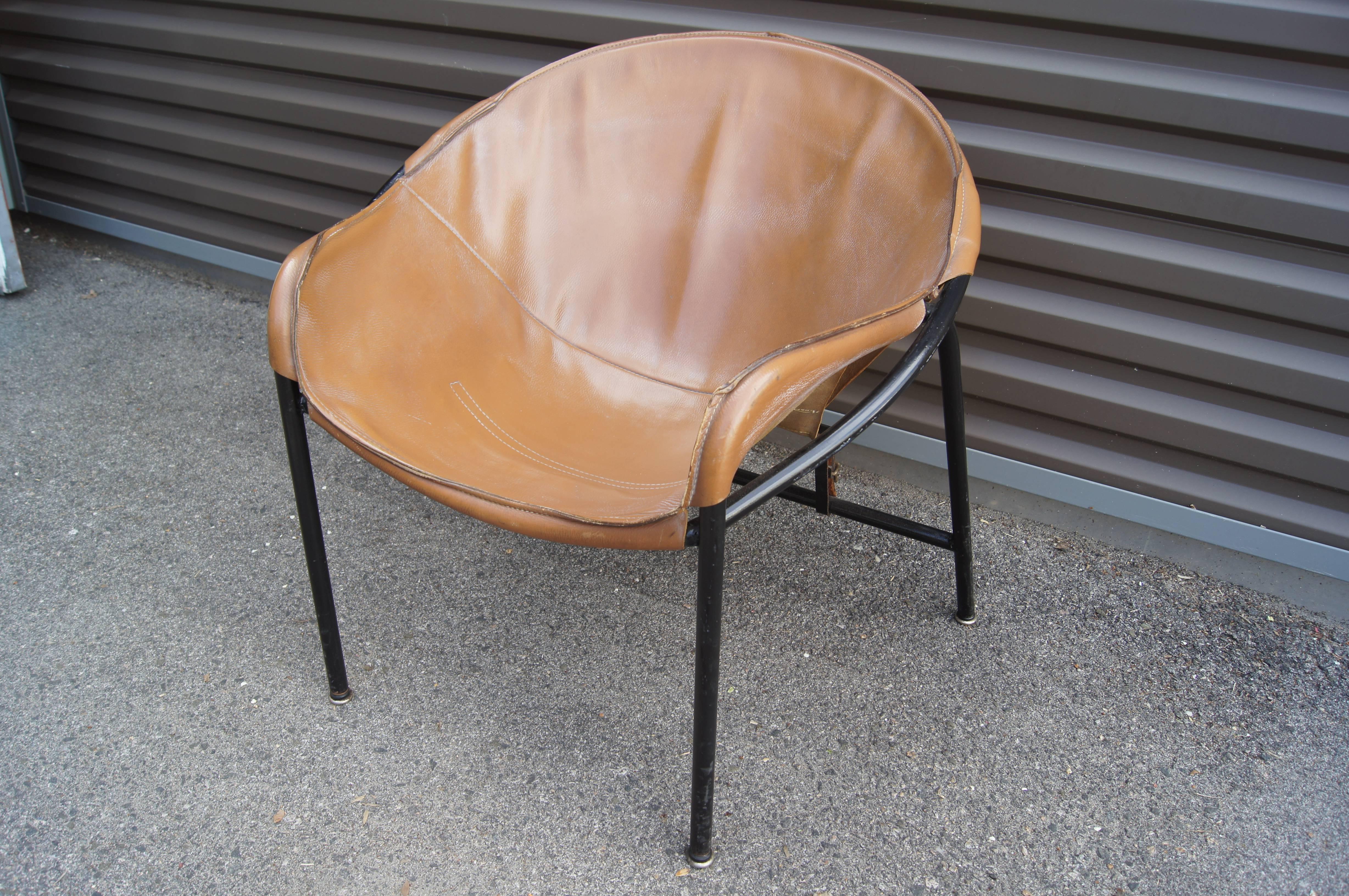 Sling Chair, Model BO 360 by Erik Ole Jørgensen for Olaf Black In Good Condition For Sale In Dorchester, MA