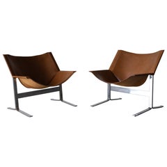 Sling Leather Chairs von Clement Meadmore, 1963