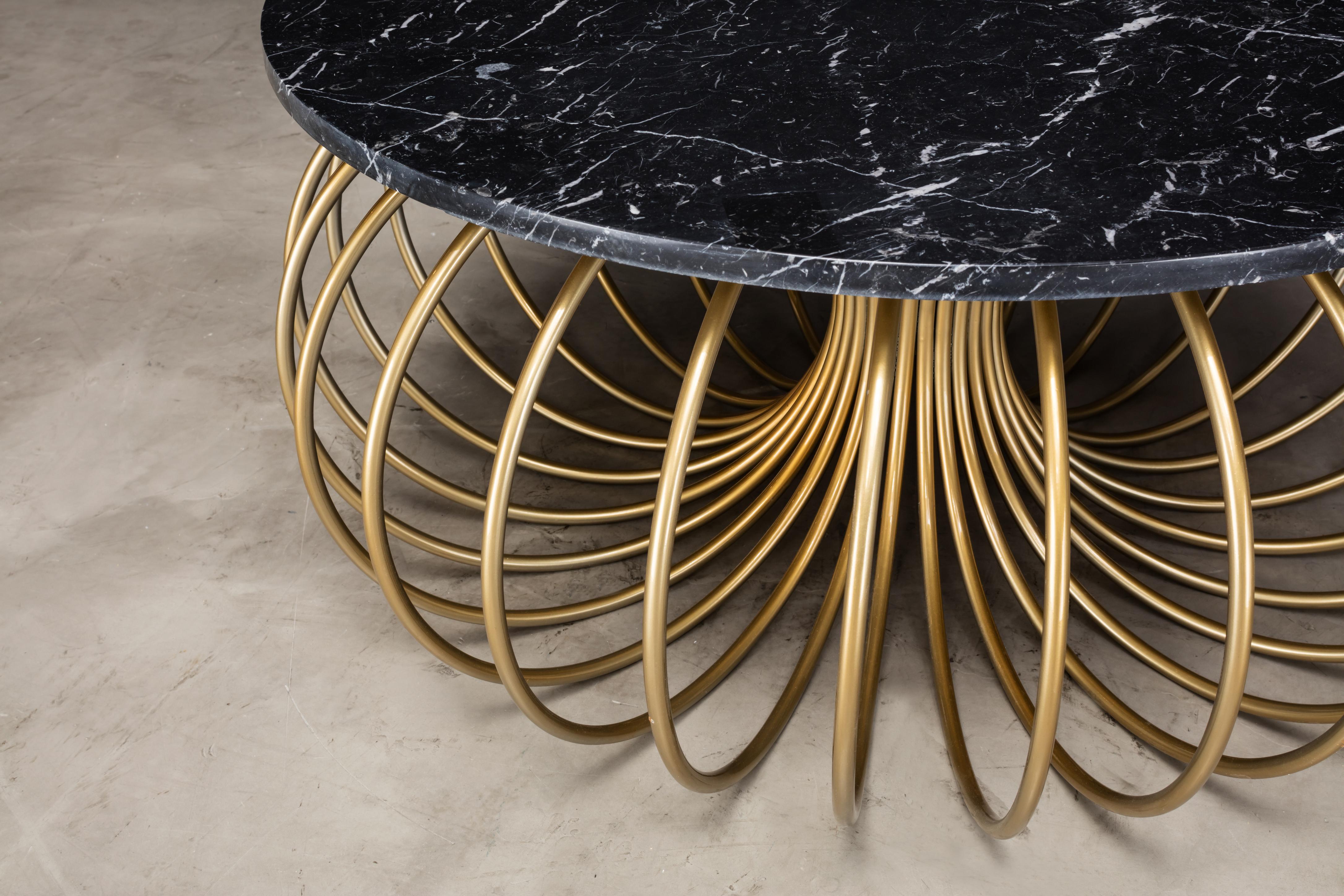 American Slink Coffee Table, Nero Marquina Marble Showroom Sample