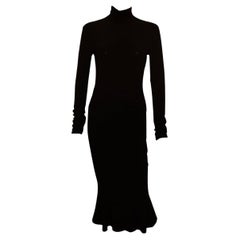 Slinky Black Norma Kamali Evening Dress