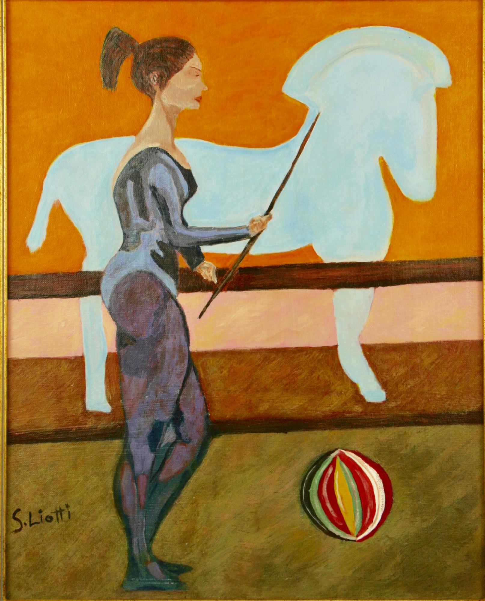 Vintage Surreal Neapolitan Oil Painting 