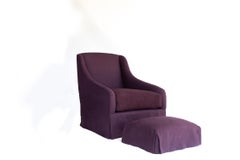 Slip-Covered Ottoman