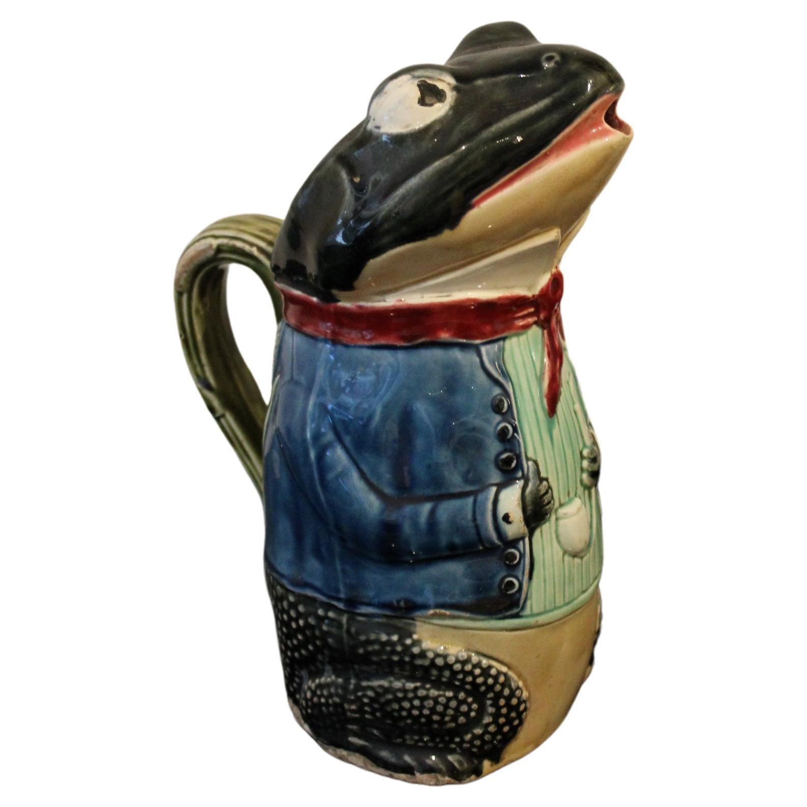 Slip Frog Pitcher, 20th Century For Sale