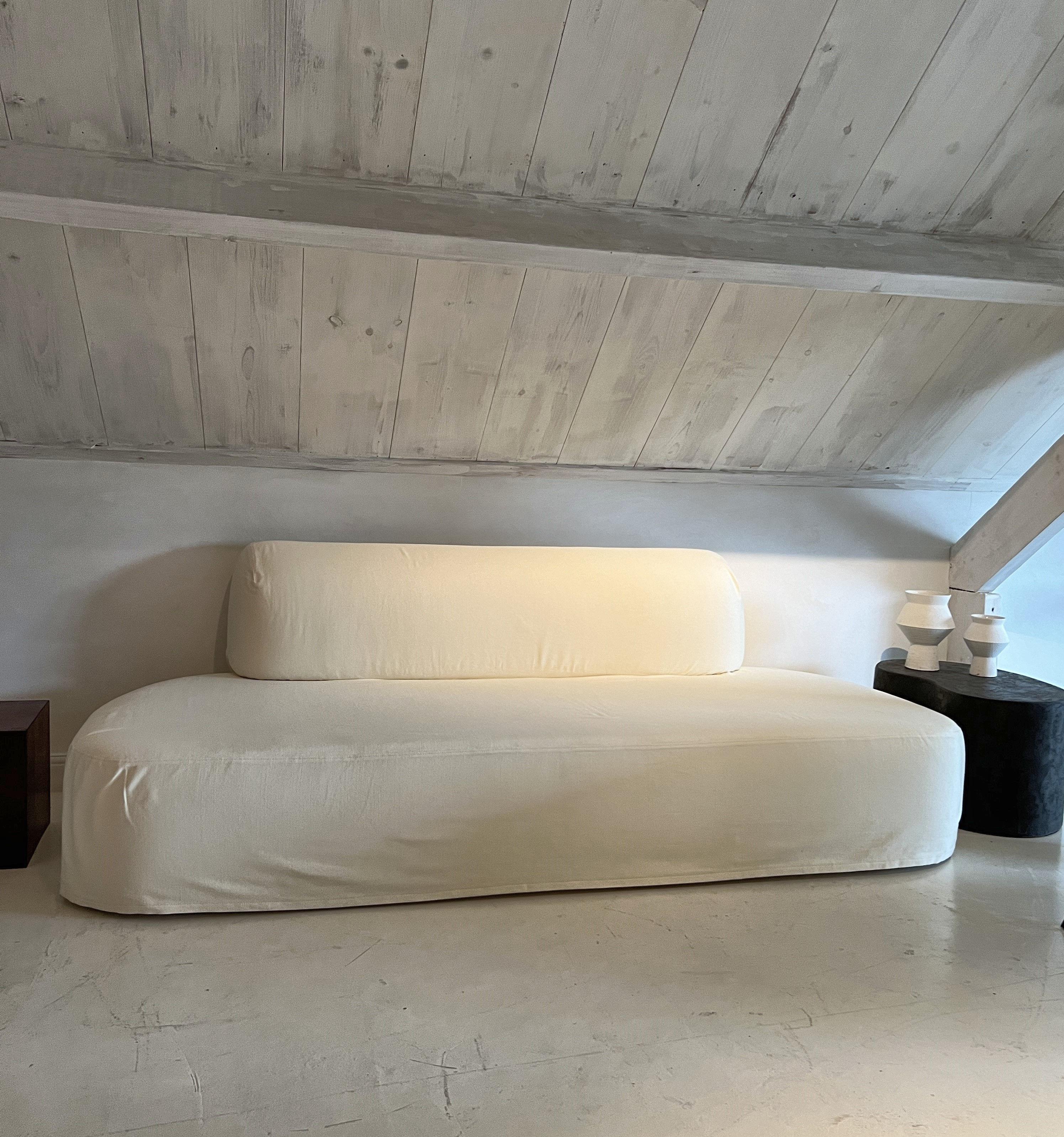 Linen Slipcover sofa TRISTAN 3 seat custom For Sale
