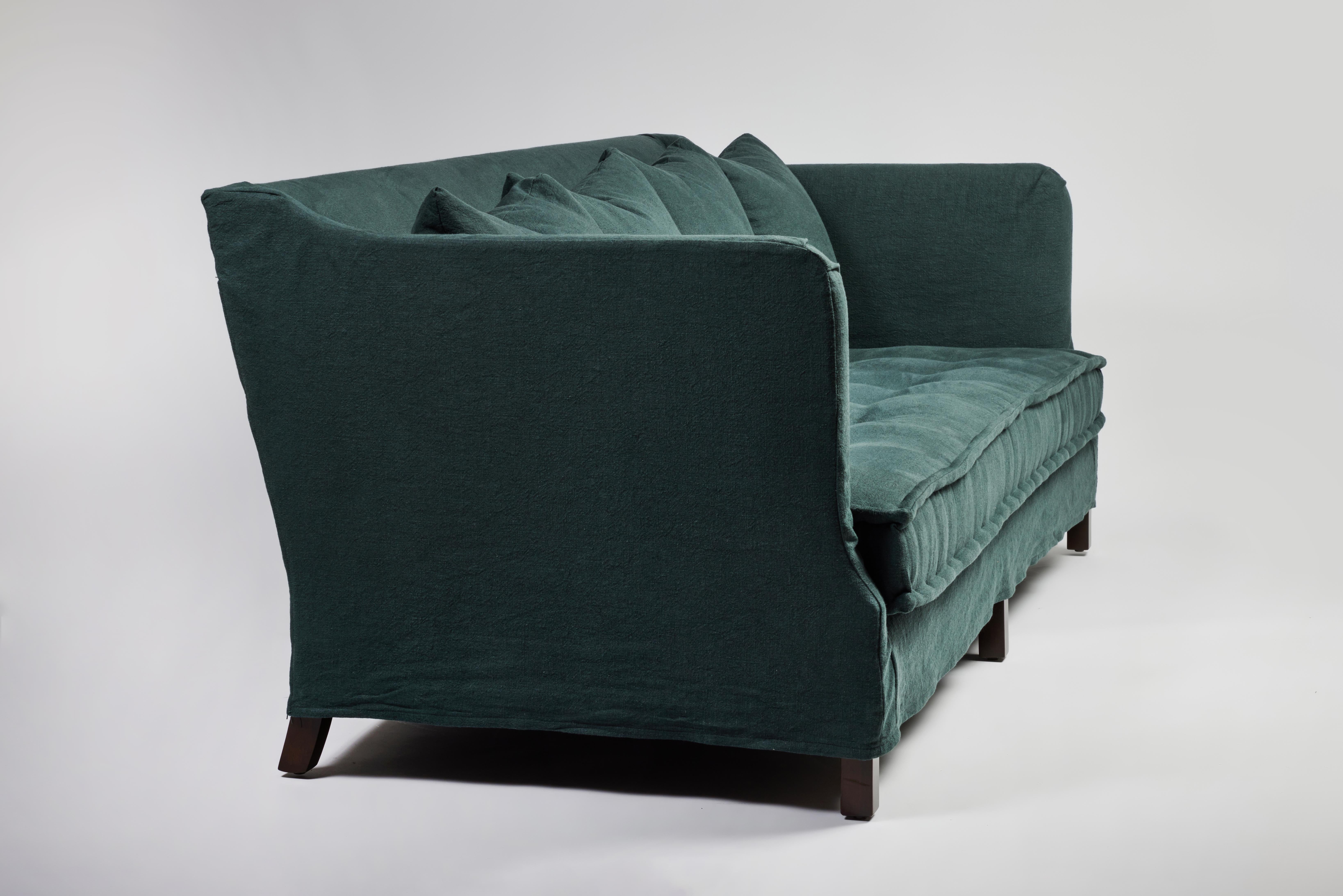 Sofa de jour avec coussin de matelassage français touffeté en vente 4