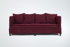 Slipcovered All Day Sofa with Tufted French Mattress Style Seat Cushion