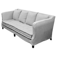 Slipcovered All Day Sofa with Tufted French Mattress Style Seat Cushion