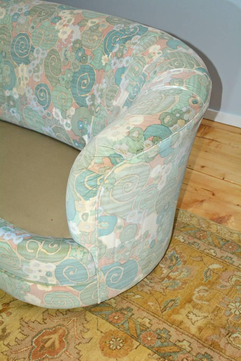 Slipcovered Curved Sofa 1