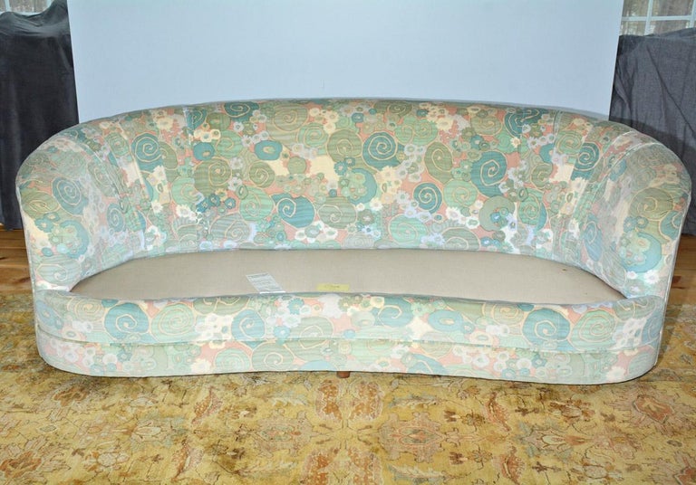 Slipcovered Curved Sofa For Sale at 1stDibs