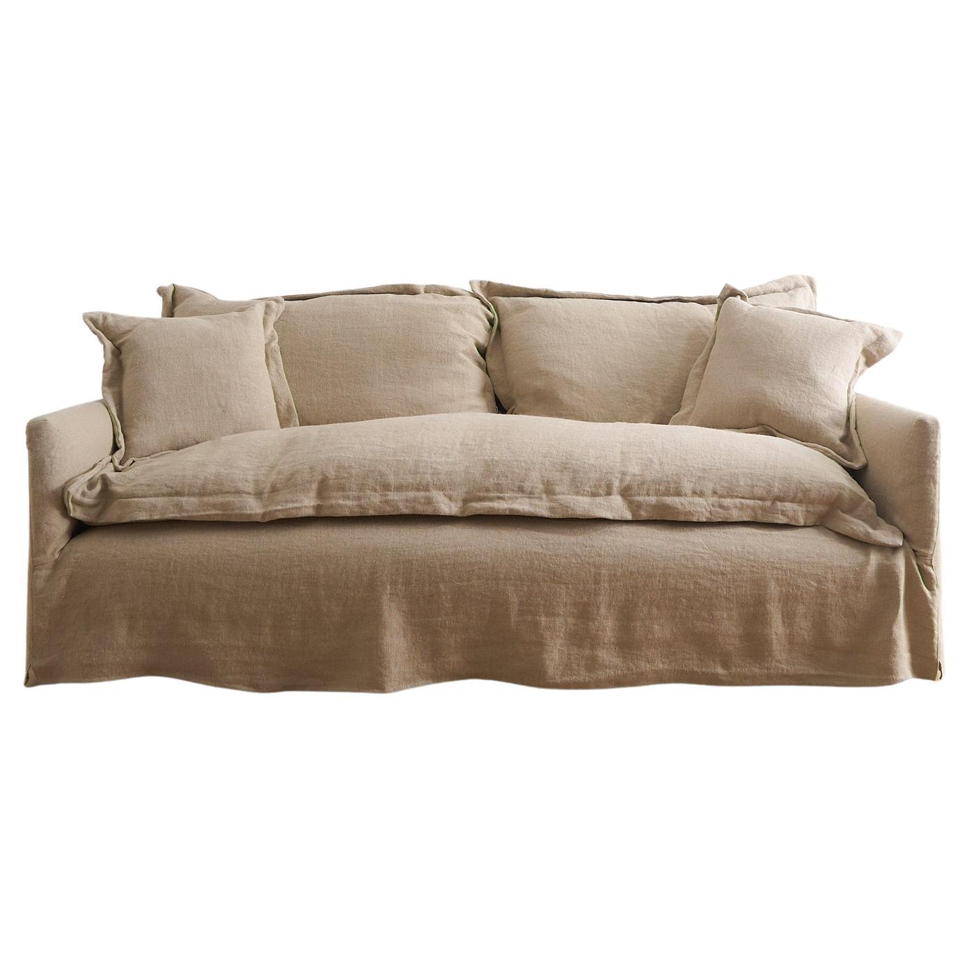 Slipcovered Paloma Sofa in Brevard Burlap Linen by Cisco Brothers