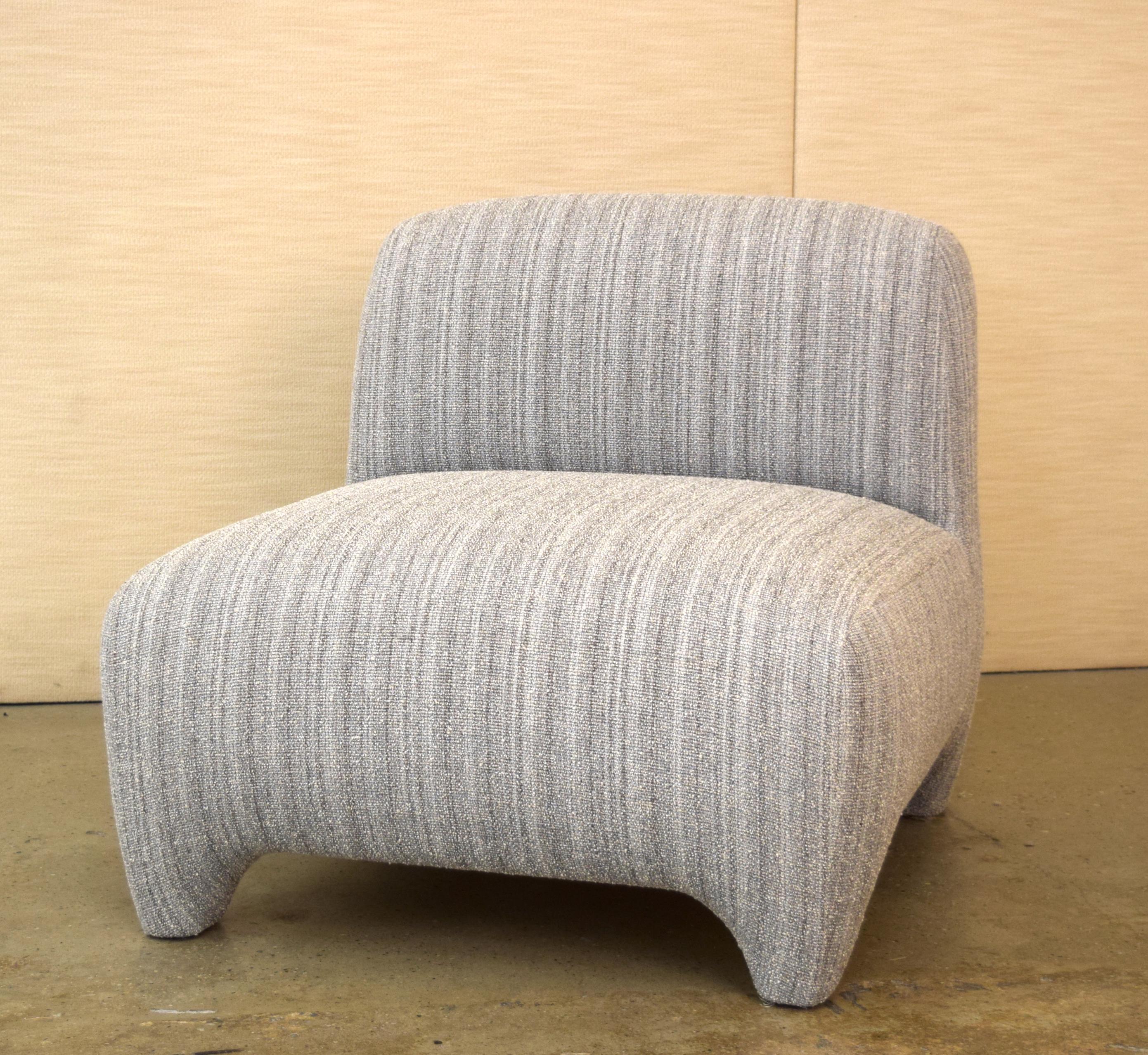 American Slipper Chair / Armchair with Ottoman by Tinatin Kilaberidze For Sale