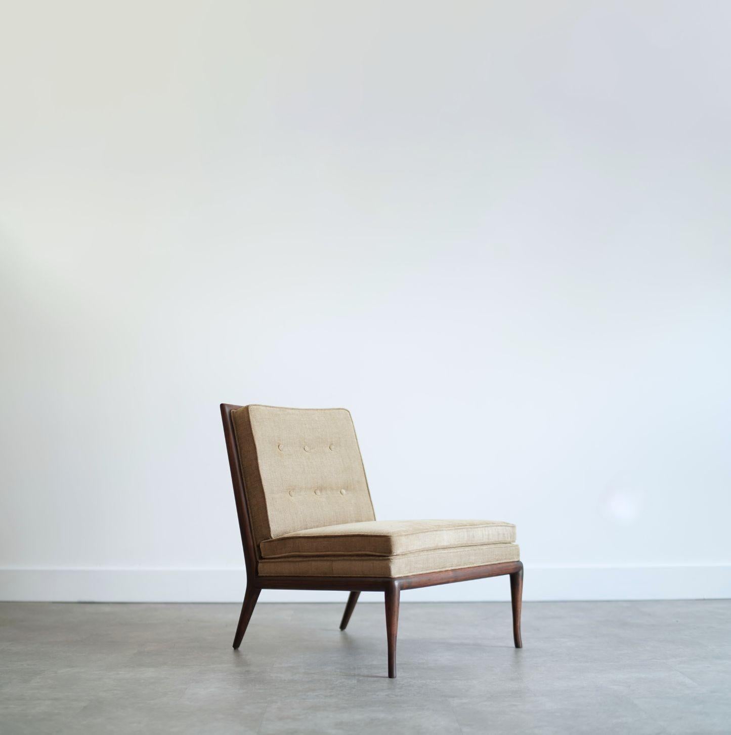 Mid-Century Modern Slipper Chair by T.H. Robsjohn-Gibbings, C. 1950s For Sale