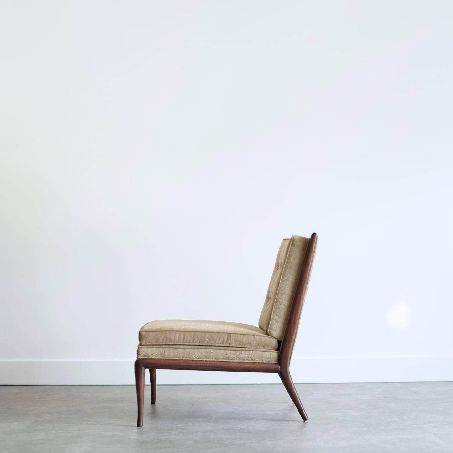 Slipper Chair by T.H. Robsjohn-Gibbings, C. 1950s In Excellent Condition For Sale In Westport, CT