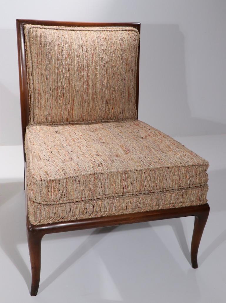 Mid-Century Modern Slipper Chair Designed by T H Robsjohn Gibbings for Widdicomb