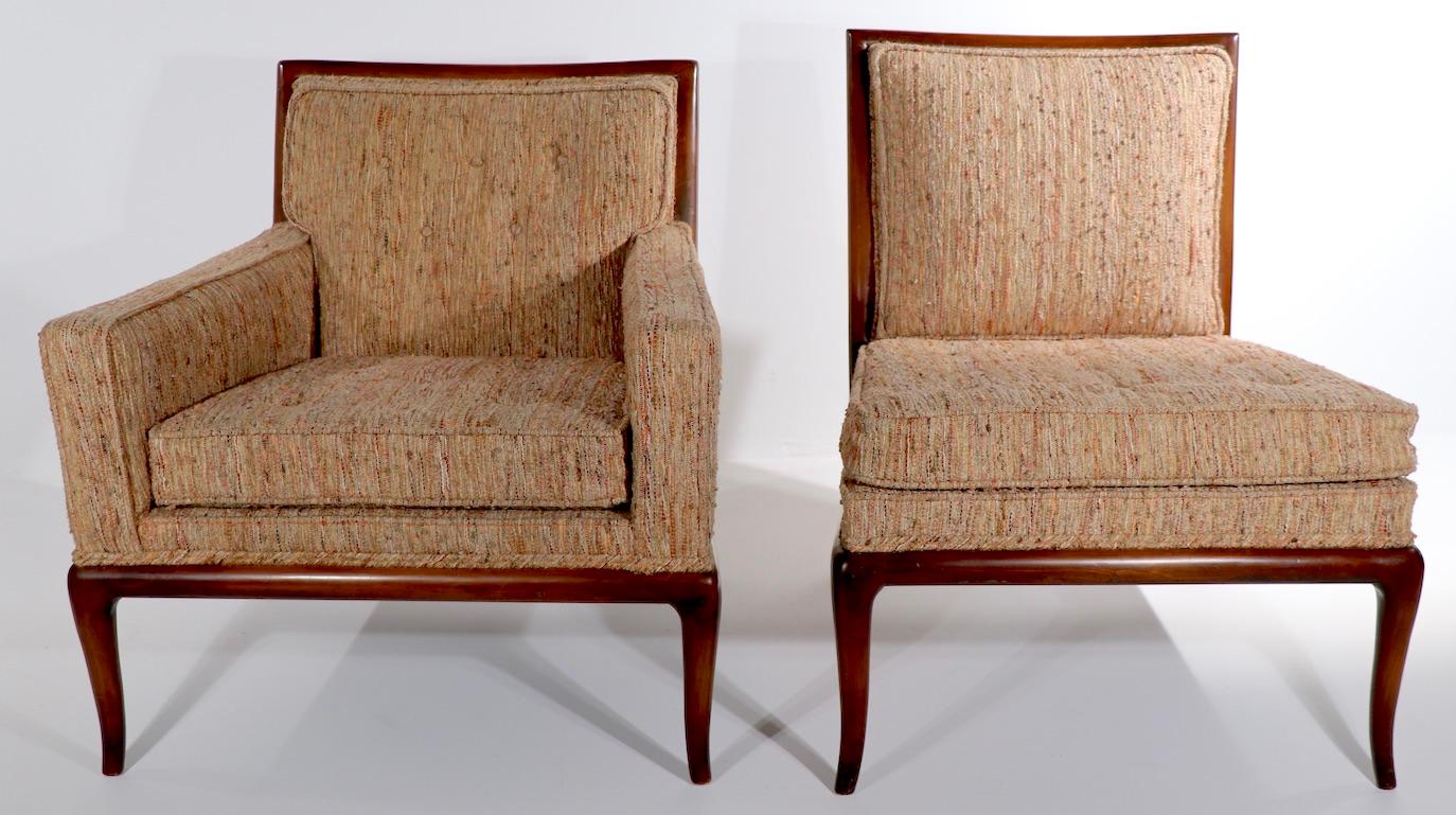 20th Century Slipper Chair Designed by T H Robsjohn Gibbings for Widdicomb
