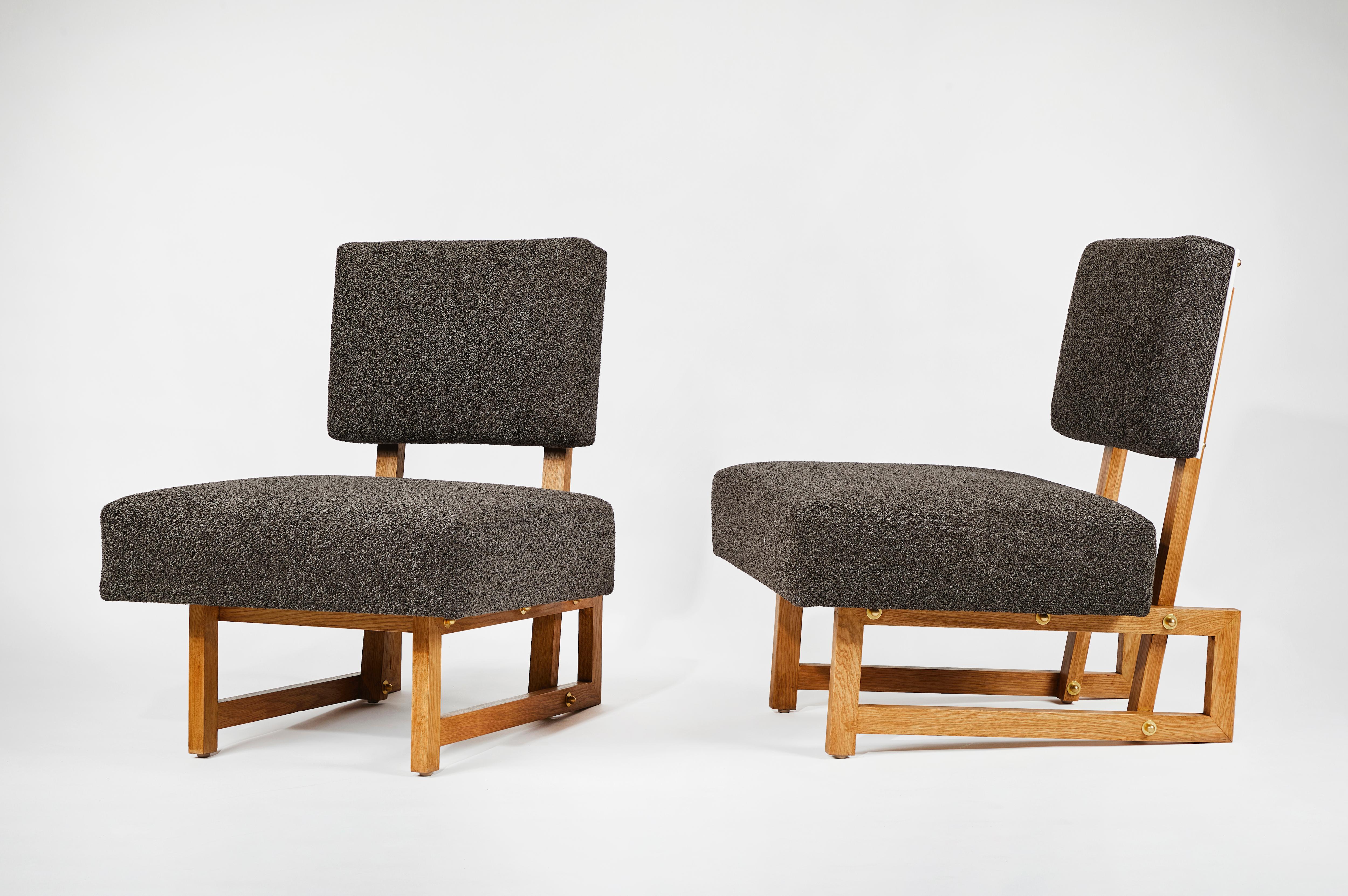 Sessel ohne Armlehne im Stil von André Sornay im Zustand „Neu“ im Angebot in Glendale, CA