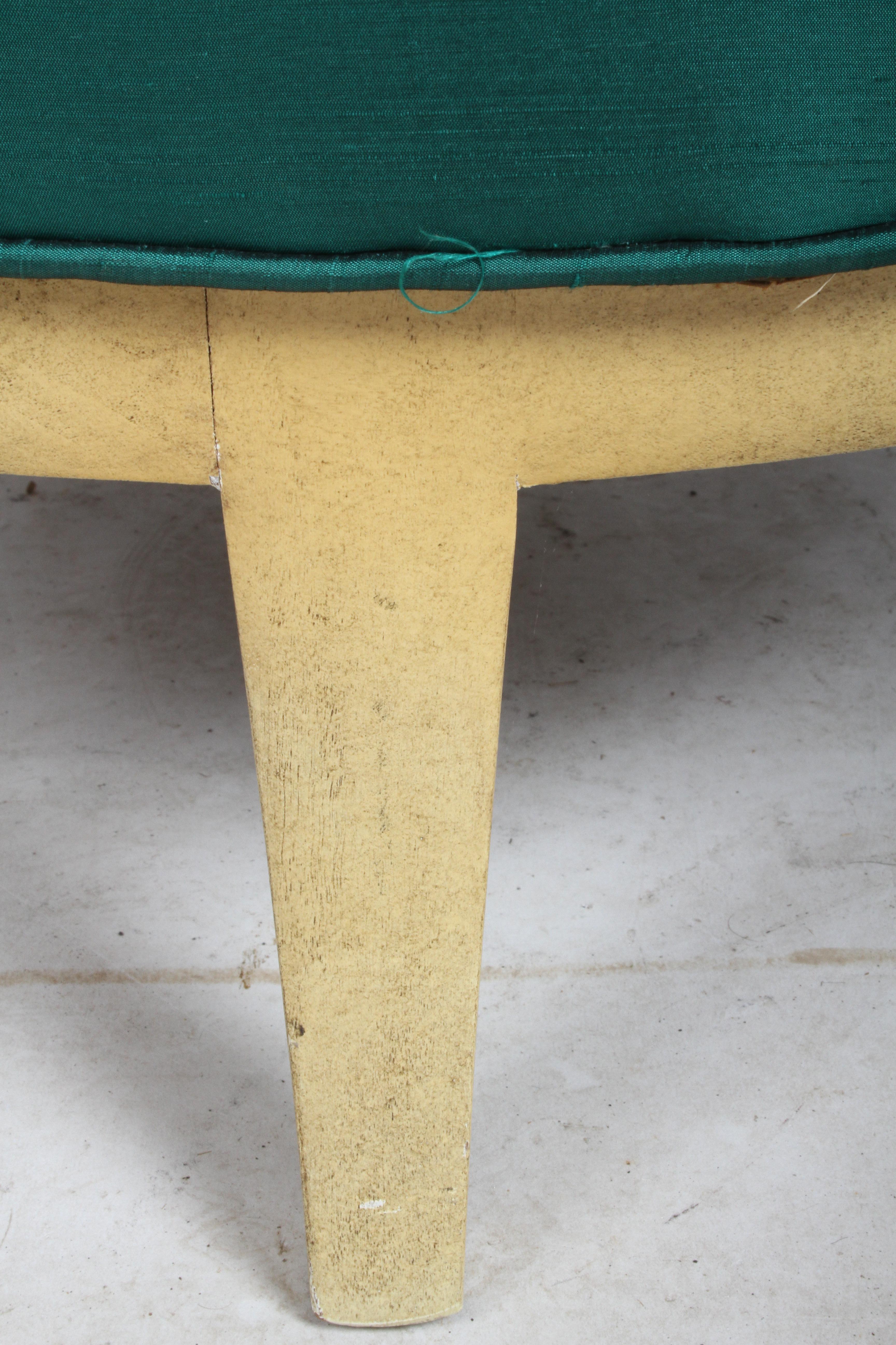 1950's Faux Finish Slipper Chair in the Style of Samuel A. Marx - Architect For Sale 2