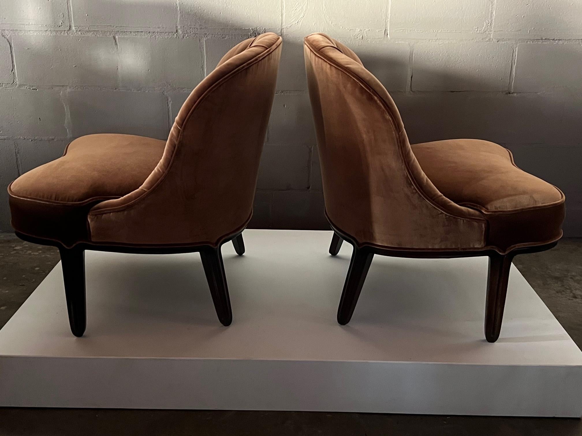 Slipper Chairs by Edward Wormley for Dunbar Janus Collection For Sale 12