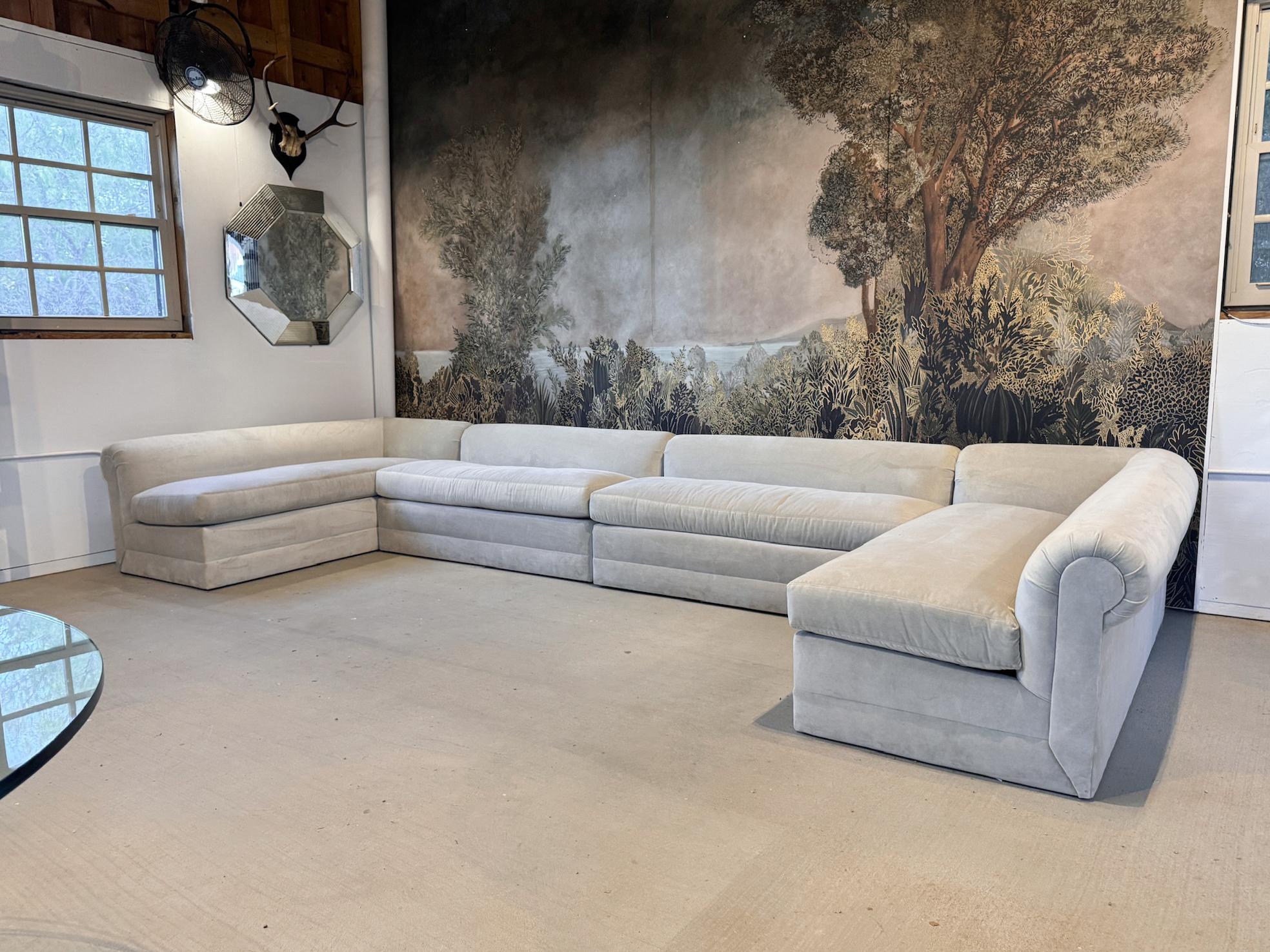 Sectionnel Slipper en velours Performance en vente 6