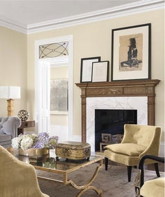 Sedia imbottita Slipper con schienale concavo e gambe affusolate