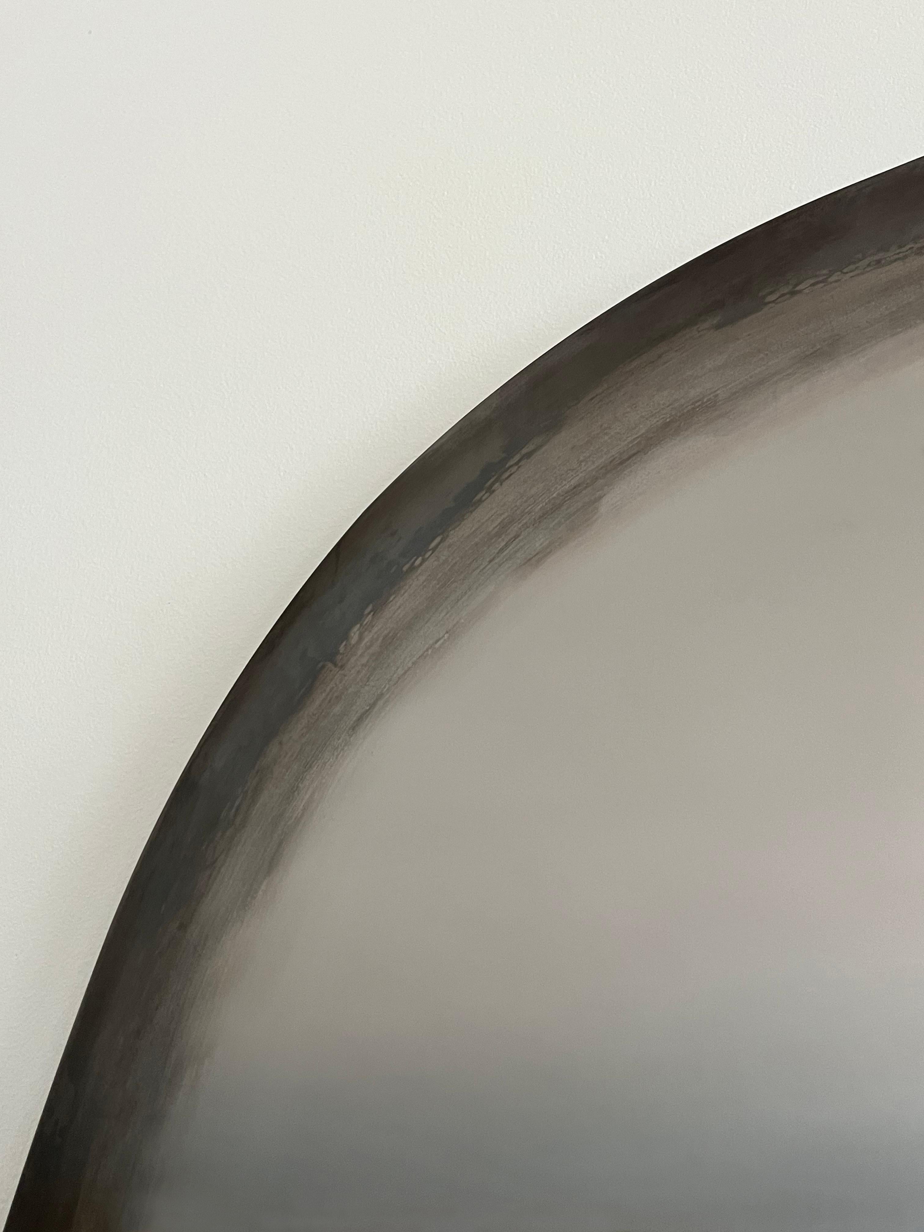 Post-Modern Slit Mirror Steel by Phillip Jividen For Sale