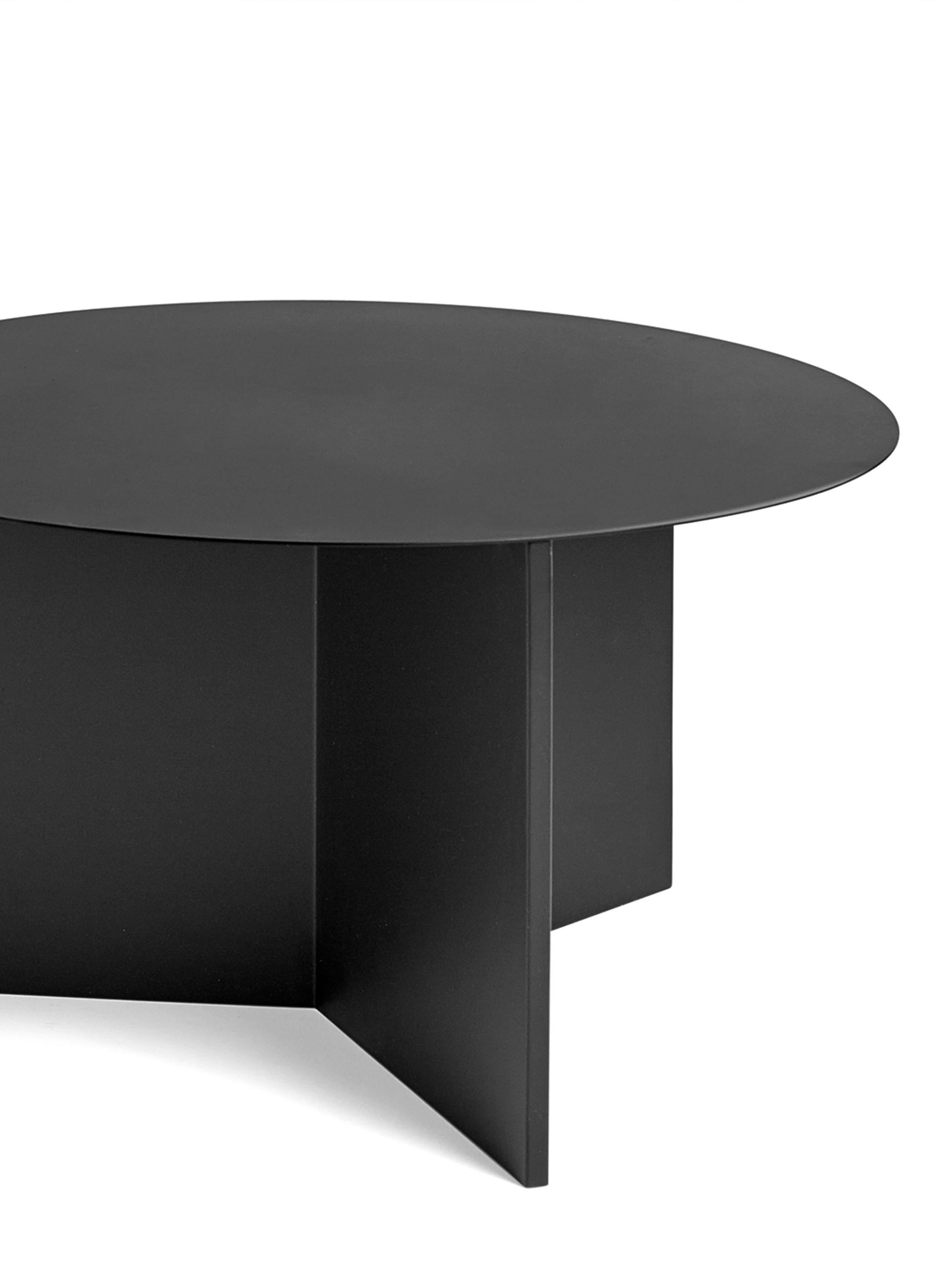 Mesa de hendidura redonda XL, Ø65, acero recubierto de polvo negro para HAY Chino en venta