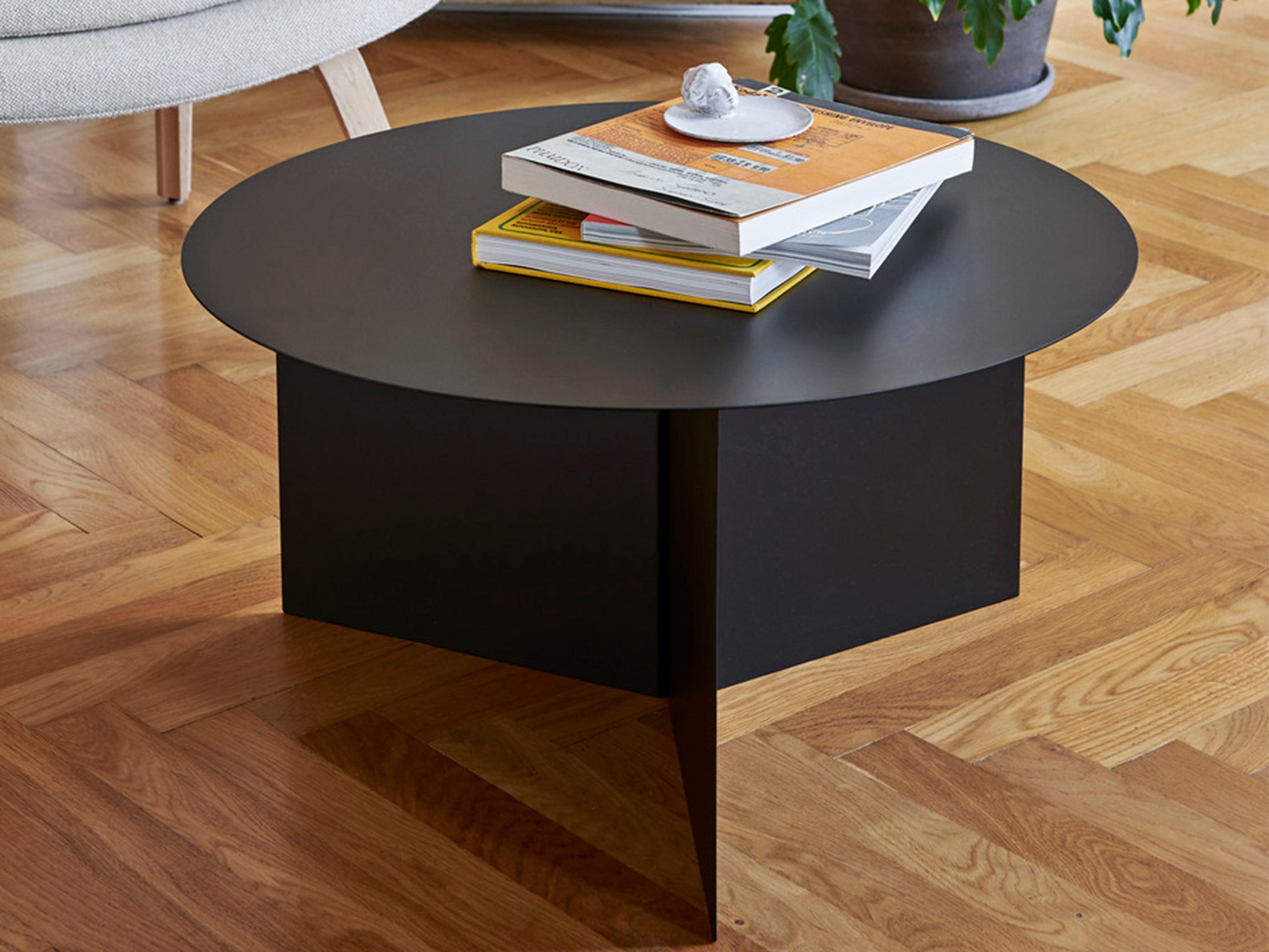 Mesa de hendidura redonda XL, Ø65, acero recubierto de polvo negro para HAY en Nuevo estado para la venta en Dubai, AE