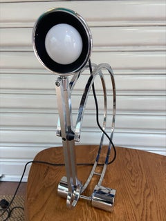 Lampe pendule en forme de livre chromé de Charles Martin, vers 1970