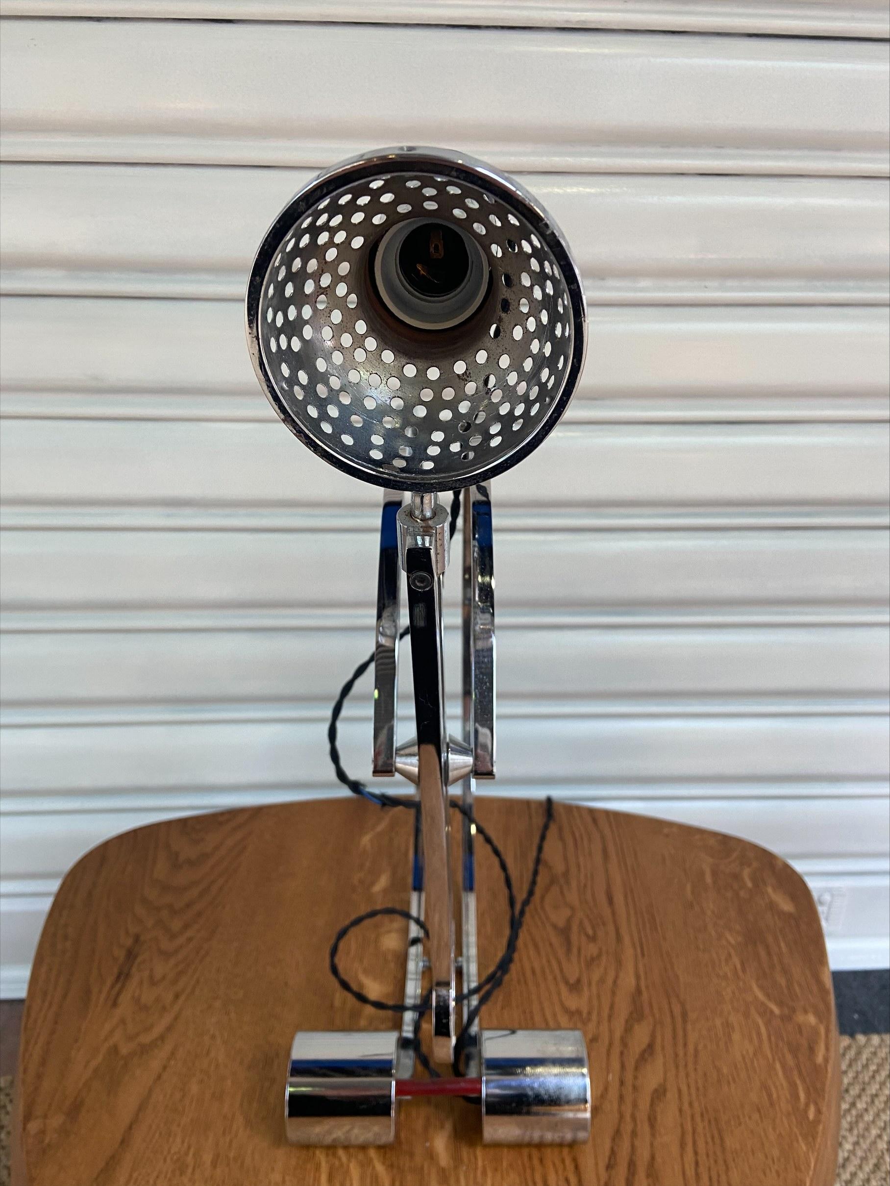 Sliver Chromed Pendulum Lamp by Charles Martin, Circa 1970 In Good Condition In Saint ouen, FR