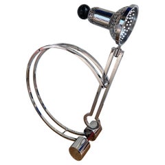 Lampe pendule en forme de livre chromé de Charles Martin, vers 1970