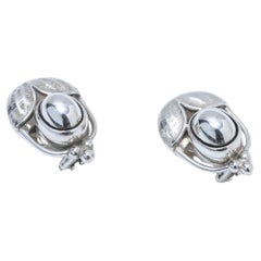 Sliver Clip Earrings by Georg Jensen, Heritage Collection. Made 2003.