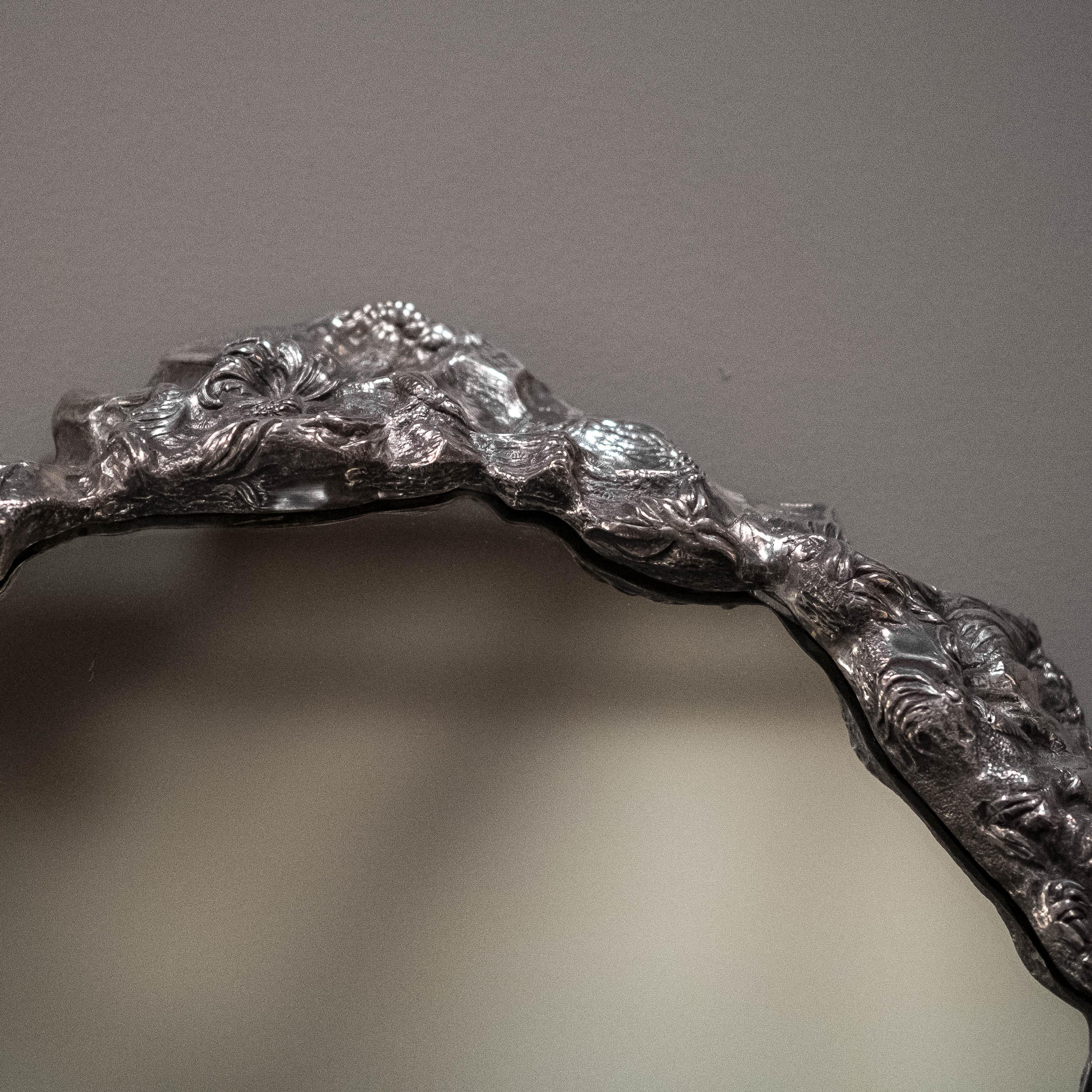Plaqué argent Miroir Plateau, fin du 19ème siècle en vente
