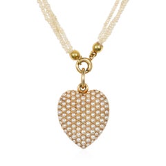 Sloan And Co. pavé heart pendant necklace