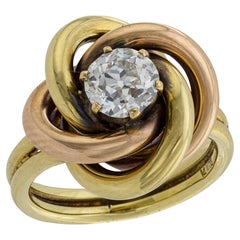 SLOAN & CO. Bague Art déco 14k avec nœud et motif en diamant