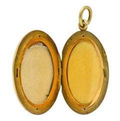 Sloan & Co. Art Nouveau Enamel 14 Karat Gold Locket, circa 1915