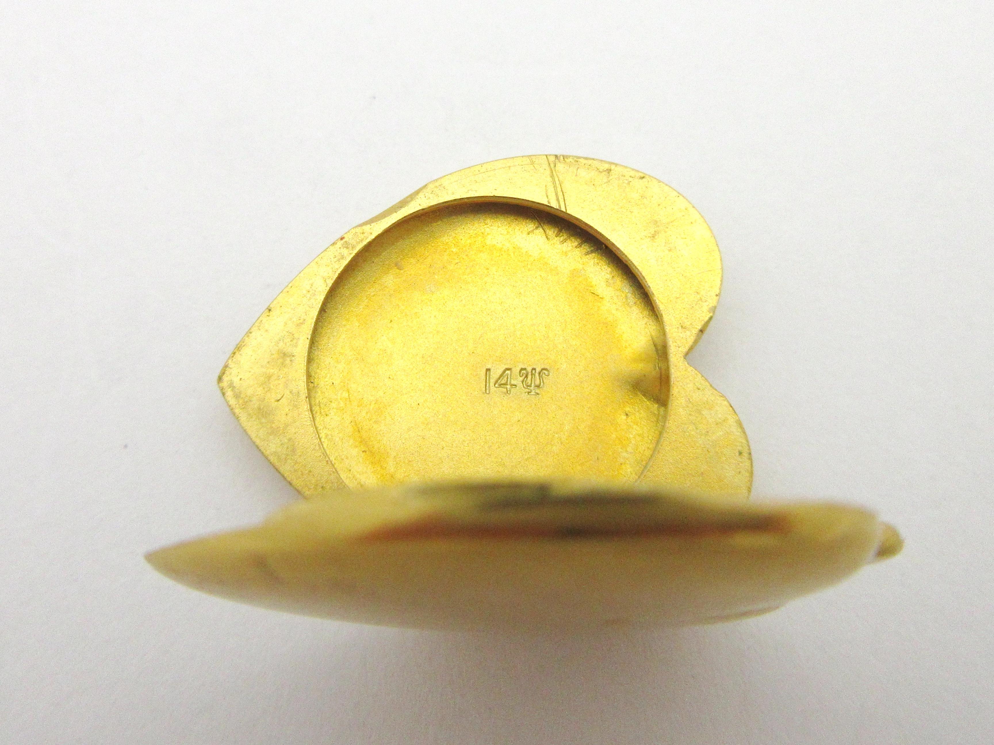 Sloan & Co. Art Nouveau Enamel Flower Heart Locket 14 Karat Gold Antique Locket 1
