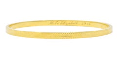 Sloan & Co. Edwardian 14 Karat Yellow Gold Bangle Bracelet