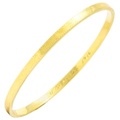 Sloan & Co. Edwardian 14 Karat Yellow Gold Bangle Bracelet