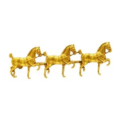 Sloan & Co. Edwardian 14 Karat Yellow Gold Horse Antique Brooch