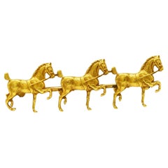 Sloan & Co. Edwardian 14 Karat Yellow Gold Horse Antique Brooch