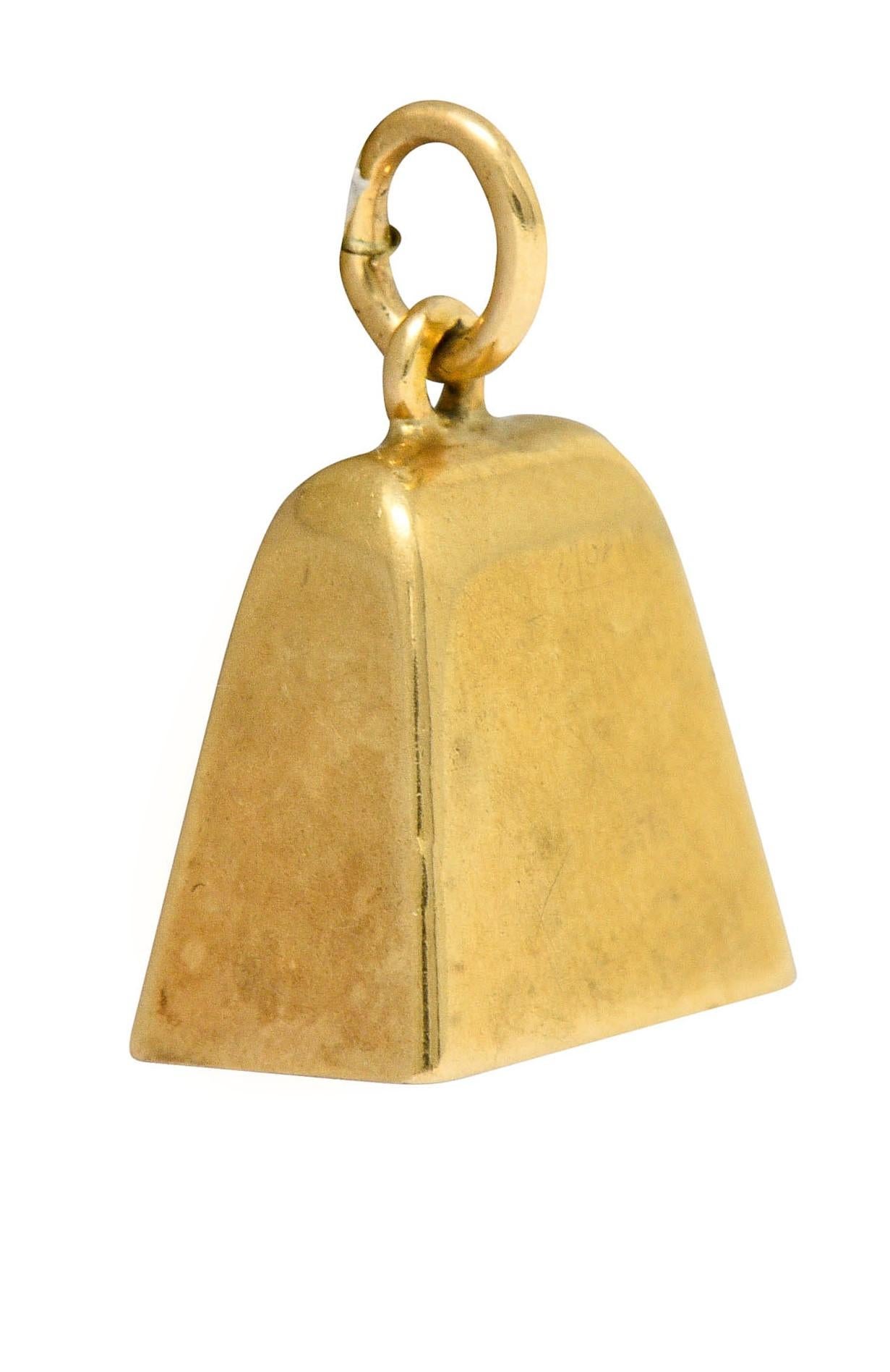 Sloan & Co. Retro 14 Karat Gold Bell Charm In Excellent Condition In Philadelphia, PA