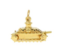 Sloan & Co. Charme retrò per serbatoio articolato vintage in oro giallo 14 carati