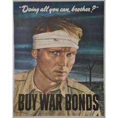 Original 1943 World War II poster, designed by Sloan Roberts