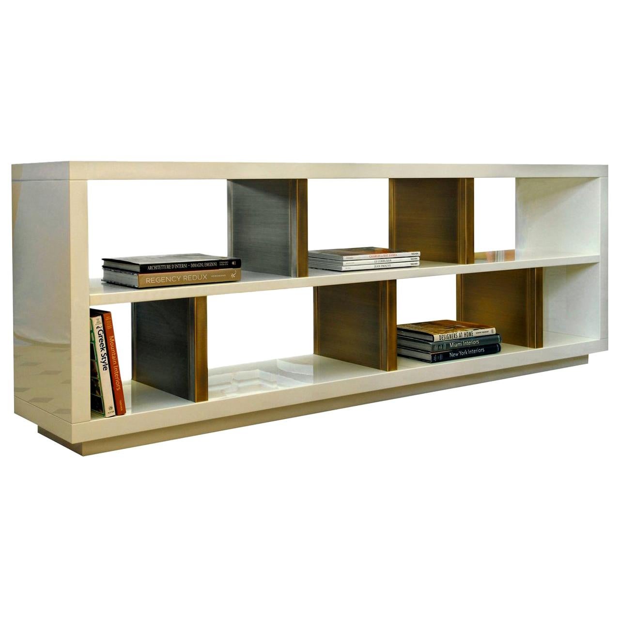 Sloane White Bookcase by Dom Edizioni For Sale