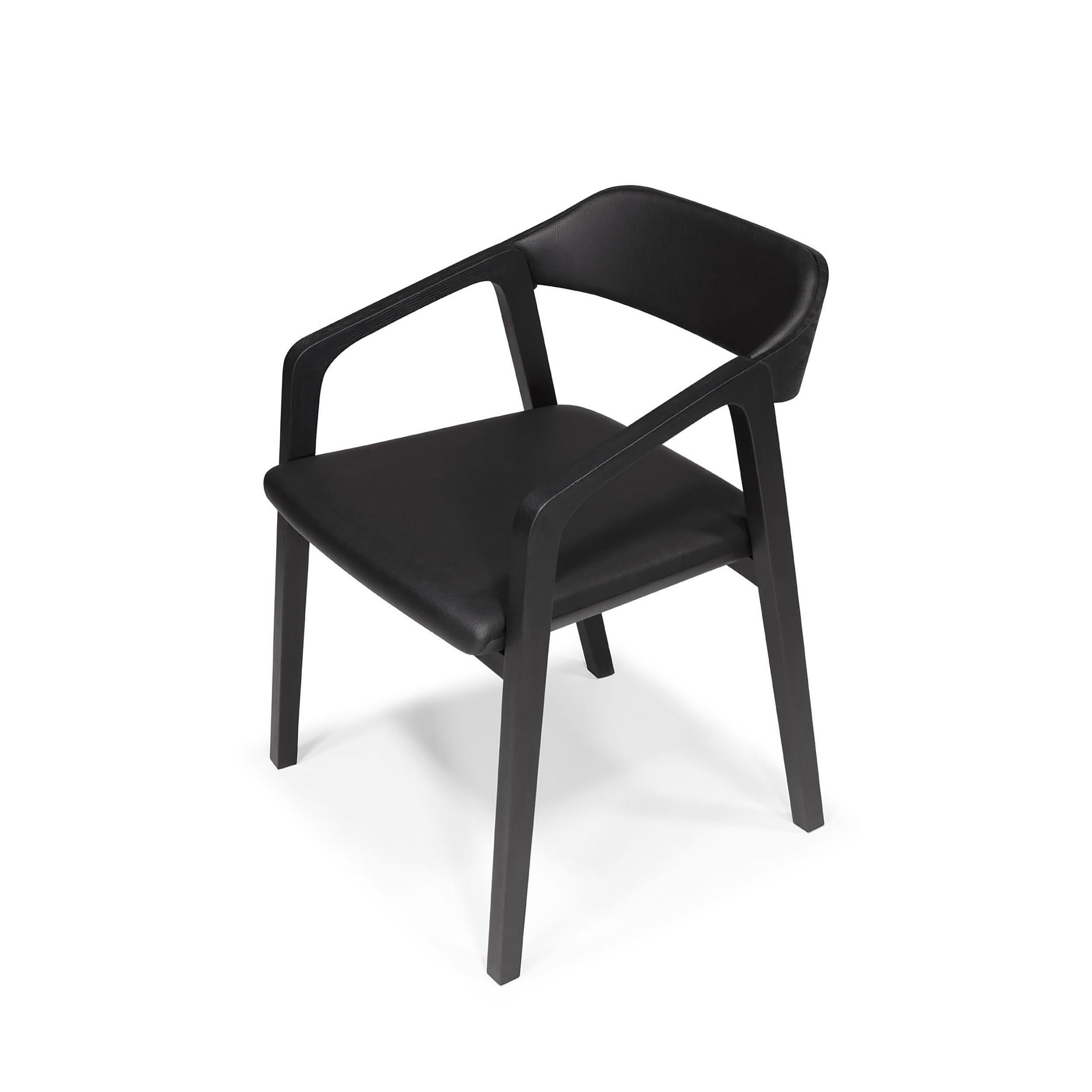 Slomo Chair, Ebonized Oak For Sale 3