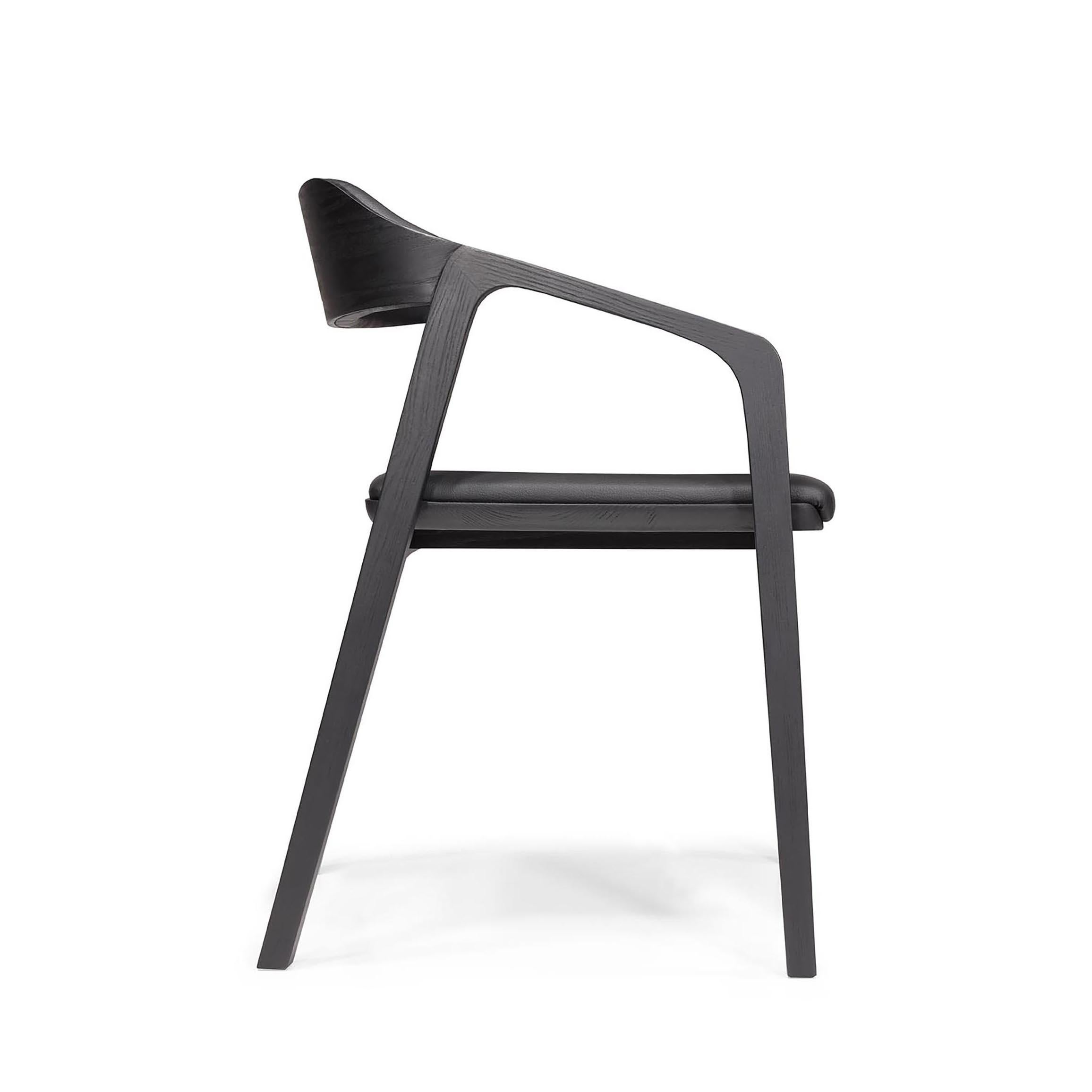 Slomo Chair, Ebonized Oak For Sale 4